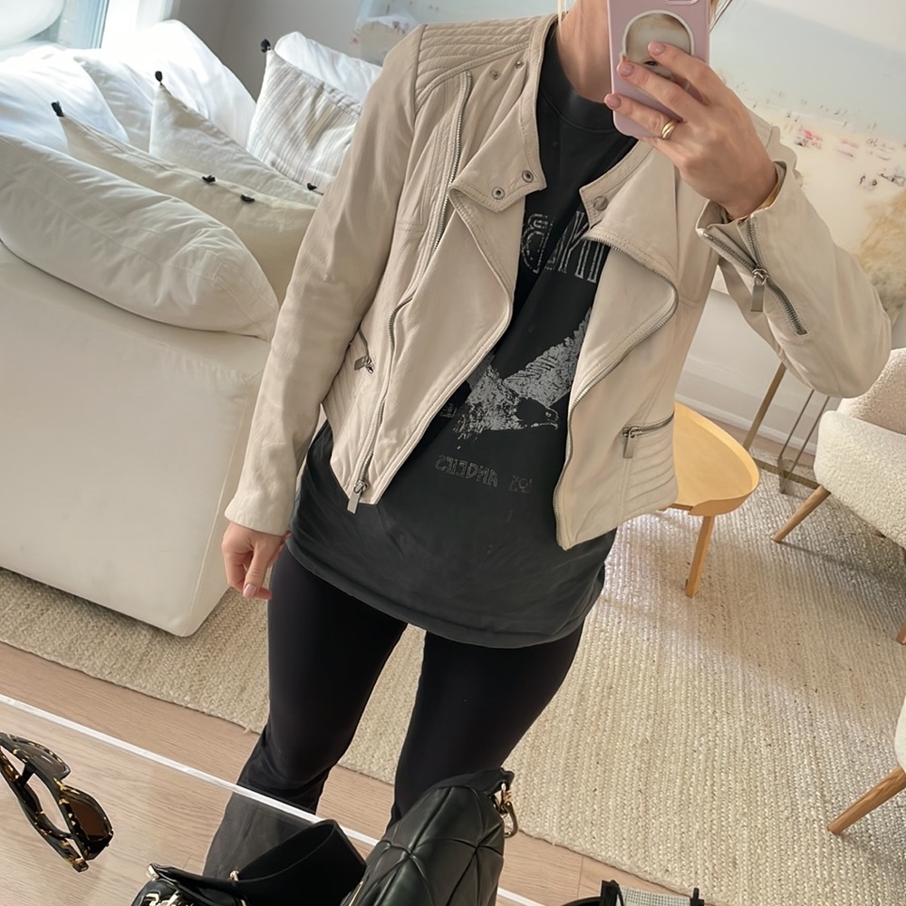 White leather cropped jacket - Picture 4 of 4